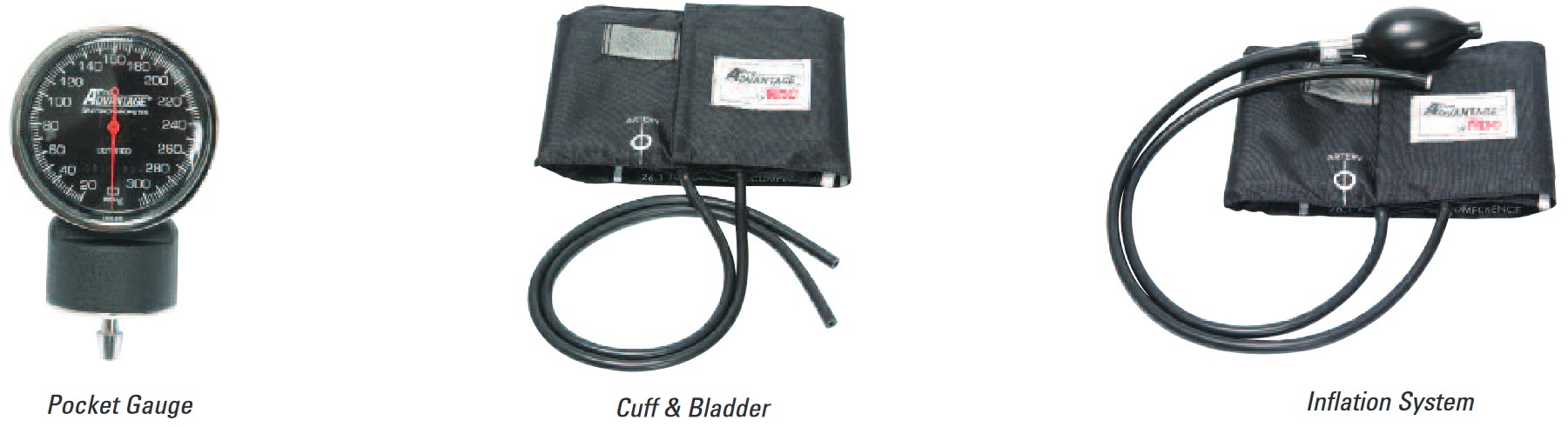 Cuff and Bladder 2 Tube Latex Free Black Large Adult (1/EA) by Pro Advantage  ID P549240